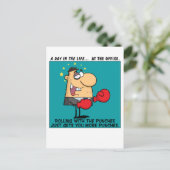 パンチ転がを持って ポストカード (スタンド正面)