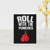 パンチ転がボクシング手袋を使って カード (黄色い花)