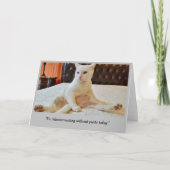パンツおもしろいなしの猫の在宅勤務 カード (正面)