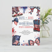 パンツかリボン 4th of July ウェスタン性別発表 招待状 (スタンド正面)