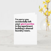 パンツが壊れたよお悔やみカード カード (黄色い花)