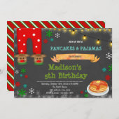 パンツとパジャマのクリスマス招待状 招待状 (正面/裏面)