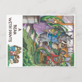 「パンツのある熊」のスクールバス ポストカード