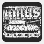 パンツァーVIIIマウスクエアステッカー スクエアシール (正面)