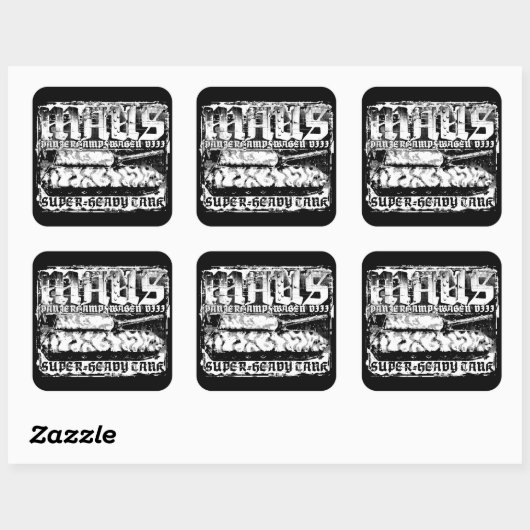 パンツァーVIIIマウスクエアステッカー スクエアシール (シート)