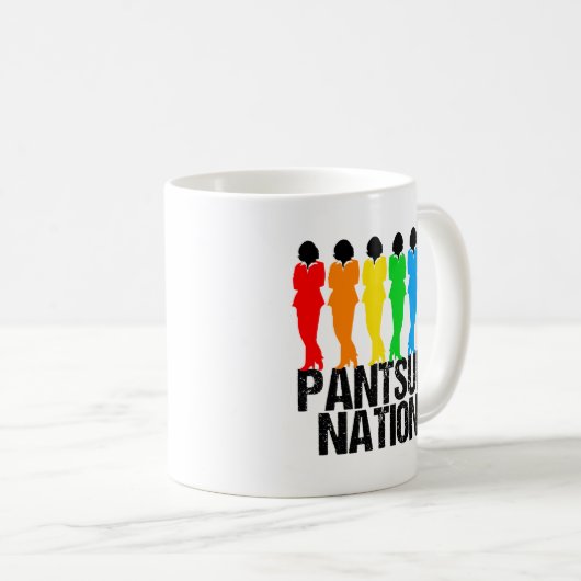 パンツイットネイションレインボーウーマン コーヒーマグカップ (正面右)