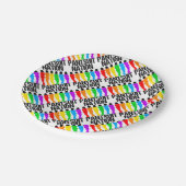 パンツスーツの国家の虹の女性 ペーパープレート (アングル)