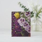 パンツファンシーパンジーフローラカラフルはがき ポストカード (スタンド正面)