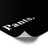 パンツ一語ミニマリズムデザイン ポスター (角)