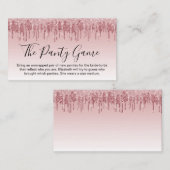 パンティゲームピンクローズ金ゴールドグリッターバチェロレッテ エンクロージャーカード (正面/裏面)