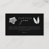 パンティゲームブラックリモダンンジェリーブライダルシャワー エンクロージャーカード (正面)