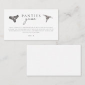 パンティゲームランジェリーブライダルシャワー エンクロージャーカード (正面/裏面)