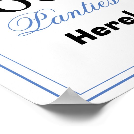 パンティモダンーのバチェロレッテゲームの看板を削除する ポスター (角)