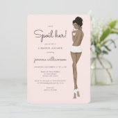 パンティーのレースのウェディングシャワーの花嫁 招待状 (スタンド正面)