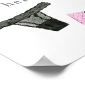 パンティーをここにドロップLingerie Shower Sign ポスター (角)