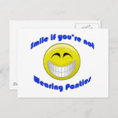 パンティーを履いていないなら笑って ポストカード (正面/裏面)