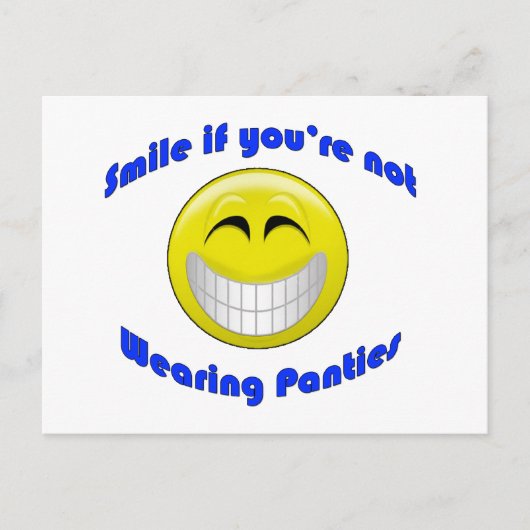 パンティーを履いていないなら笑って ポストカード (正面)