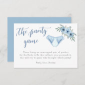 パンティーゲームのランジェリーシャワーインサート エンクロージャーカード (正面/裏面)