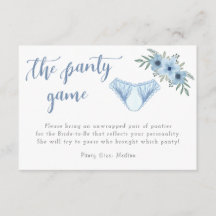 パンティーゲームのランジェリーシャワーインサート