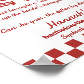 パンティーゲームラストスライスピザバチェロレッテサイン ポスター (角)