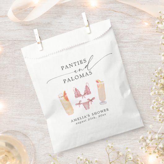 パンティーズ&パローマ ブライダルシャワー バチェロレッテ フェイバーバッグ (クリップ留めされた状態)