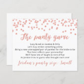 パンティーテンプレートカードブライダルゲーム (正面/裏面)