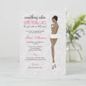 パンティーランジェリーシャワーのレース花嫁 招待状 (スタンド正面)