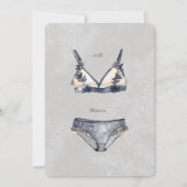 パンティーランジェリーシャワーレースのようの花嫁 招待状 (裏面)