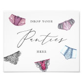 パンティーランジェリーフランスのブライダルシャワーをドロップ フォトプリント (正面)