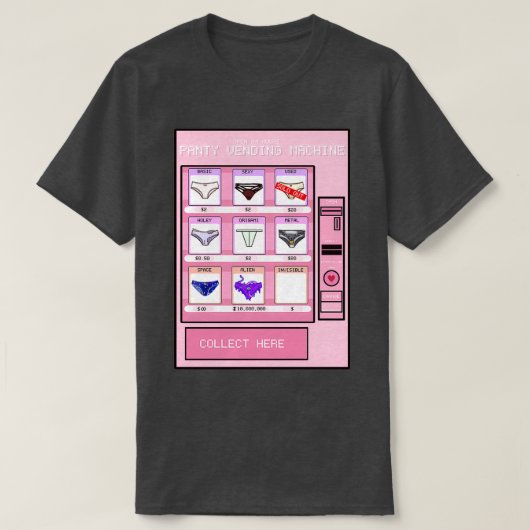 パンティ自動販売機 Tシャツ (デザイン正面)