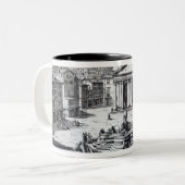 パンテオンの概観の広場のdella Rotonda ツートーンマグカップ (正面左)