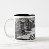 パンテオンの概観の広場のdella Rotonda ツートーンマグカップ (左)