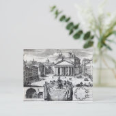 パンテオンを望むピアッツァ・デラ・ロトンダ ポストカード (スタンド正面)