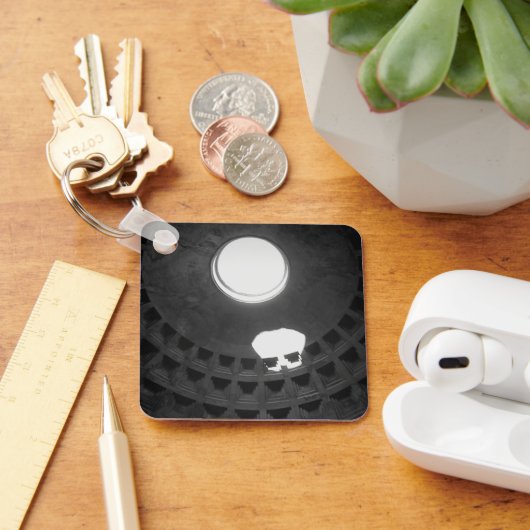 パンテオンライトスカルローマイタリアと手書き キーホルダー (デスク)