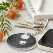 パンテオンライトスカルローマイタリアと手書き キーホルダー (正面右)