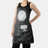 パンテオンライトスカルローマイタリアブラックアンドホワイト エプロン (インサイチュ)