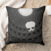 パンテオンライトスカルローマイタリアブラックアンドホワイト クッション (ブランケット)