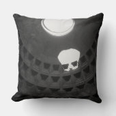 パンテオンライトスカルローマイタリアブラックアンドホワイト クッション (正面)