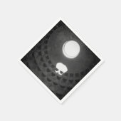 パンテオンライトスカルローマイタリアブラックアンドホワイト スタンダードカクテルナプキン (角)