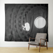 パンテオンライトスカルローマイタリアブラックアンドホワイト タペストリー (インサイチュ(横))