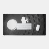パンテオンライトスカルローマイタリアブラックアンドホワイト デスクマット (キーボード&マウス)