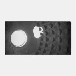 パンテオンライトスカルローマイタリアブラックアンドホワイト デスクマット