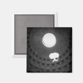 パンテオンライトスカルローマイタリアブラックアンドホワイト マグネット (正面/裏面)