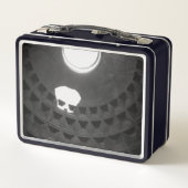パンテオンライトスカルローマイタリアブラックアンドホワイト メタルランチボックス (裏面)