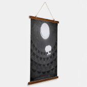 パンテオンライトスカルローマイタリアブラックアンドホワイト 吊り下げ型タペストリー (傾斜あり)