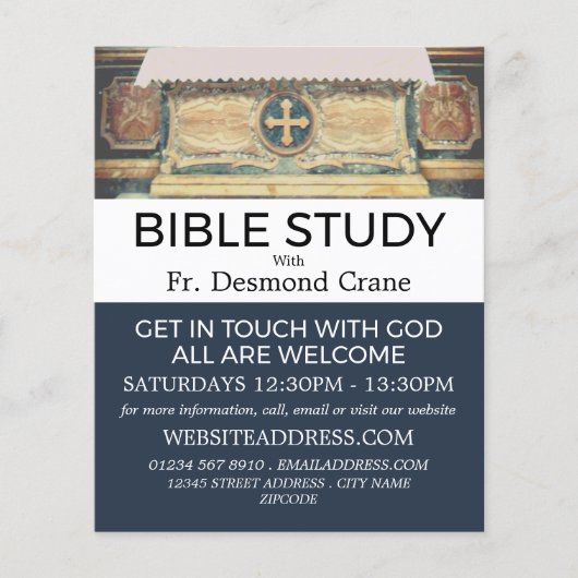 パンテオン祭壇,ローマ,キリスト教聖書教室 チラシ (正面)