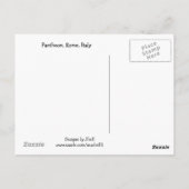 パンテオン、ローマ、イタリア ポストカード (裏面)