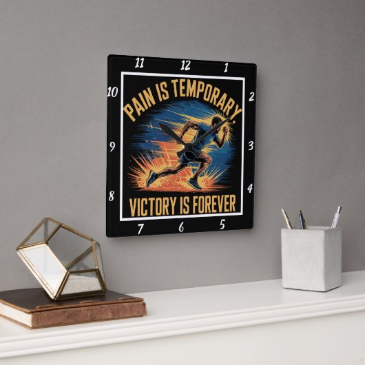 パンテンポラリービクトリーフォーエバーランナー スクエア壁時計 (オフィス)