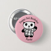 パンディ・ザ・パンダからあなたへのお誕生日おめでとう 缶バッジ (正面&裏面)