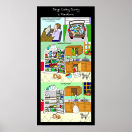 パンデミおもしろいングの間に食べ物を飲み込む ポスター